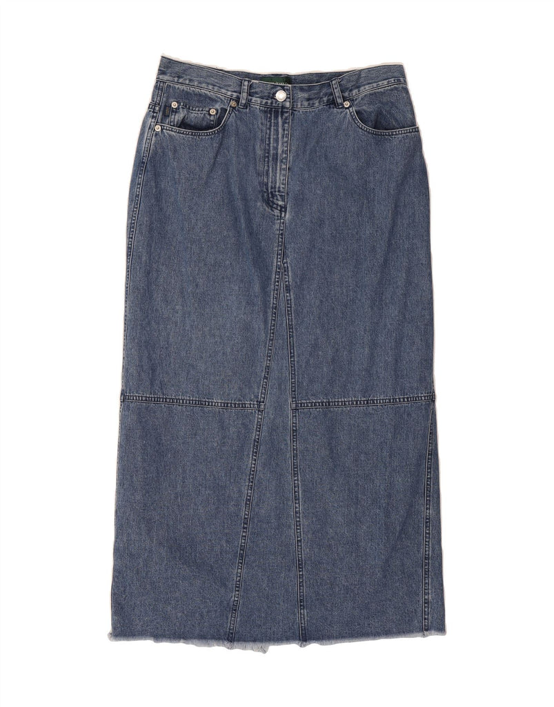 RALPH LAUREN Womens Denim Skirt W32 Large  Blue Vintage Ralph Lauren and Second-Hand Ralph Lauren from Messina Hembry 
