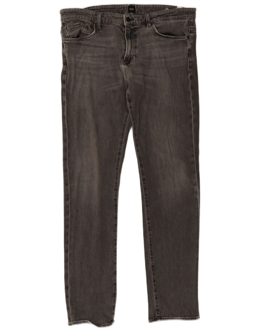 Hugo Boss Herren Slim Jeans W38 L34 Graue Baumwolle