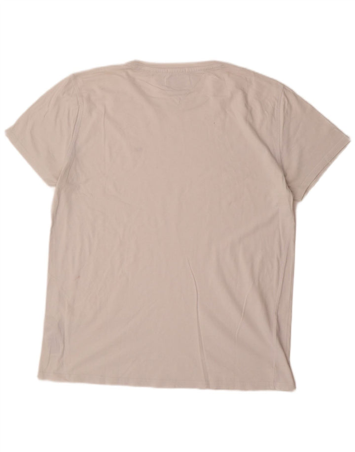 Tommy Hilfiger Herren-T-Shirt mit normaler Passform, große weiße Baumwolle