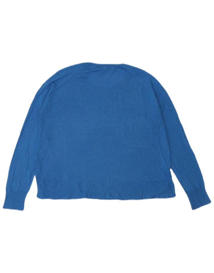 Zara Damen-Pullover, übergroß, U-Boot-Ausschnitt, Gr. 10, Größe S, Blau