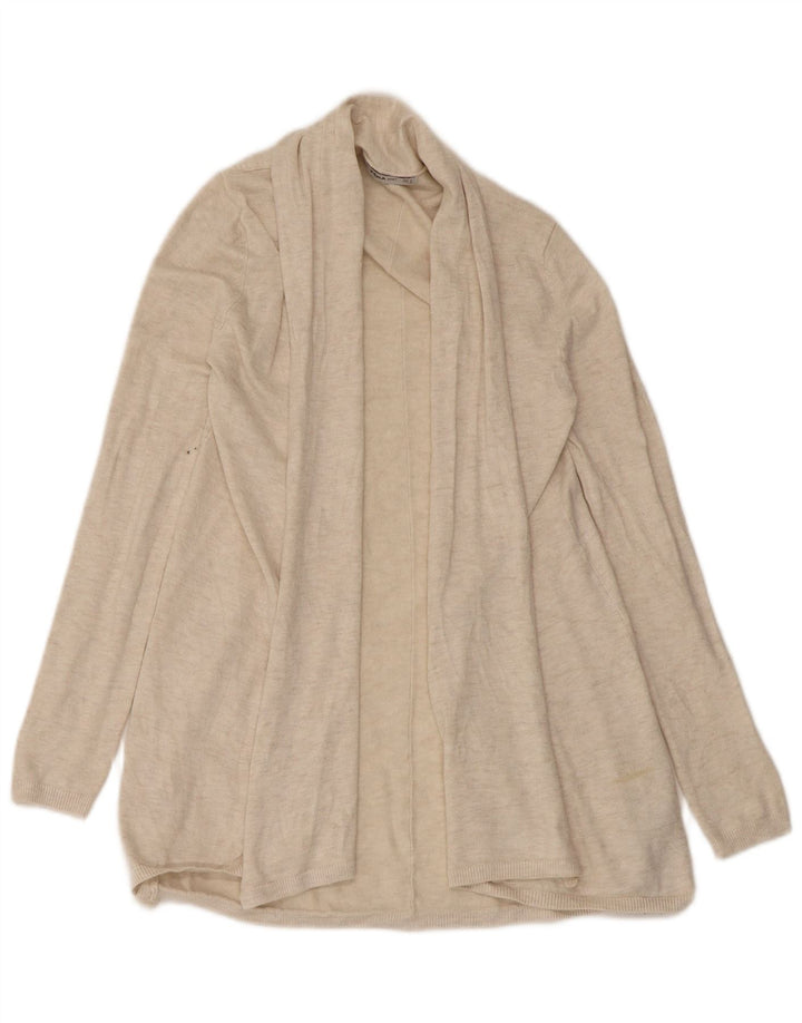 Offener Cardigan für Damen von Zara, Gr. 8, Beige, Viskose