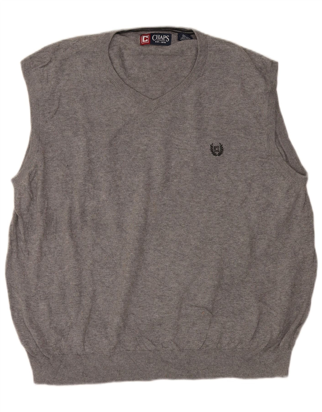 Chaps Herren-Tanktop, 2XL, grau meliert, Baumwolle