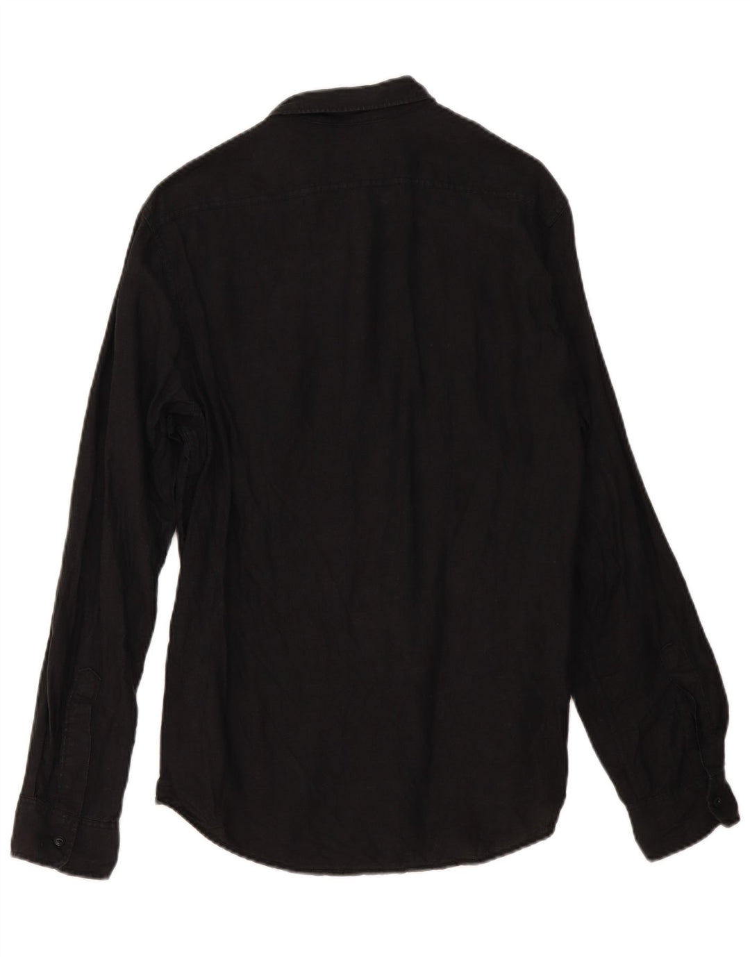 Ralph Lauren Herren-Militärhemd Mittelschwarzes Leinen