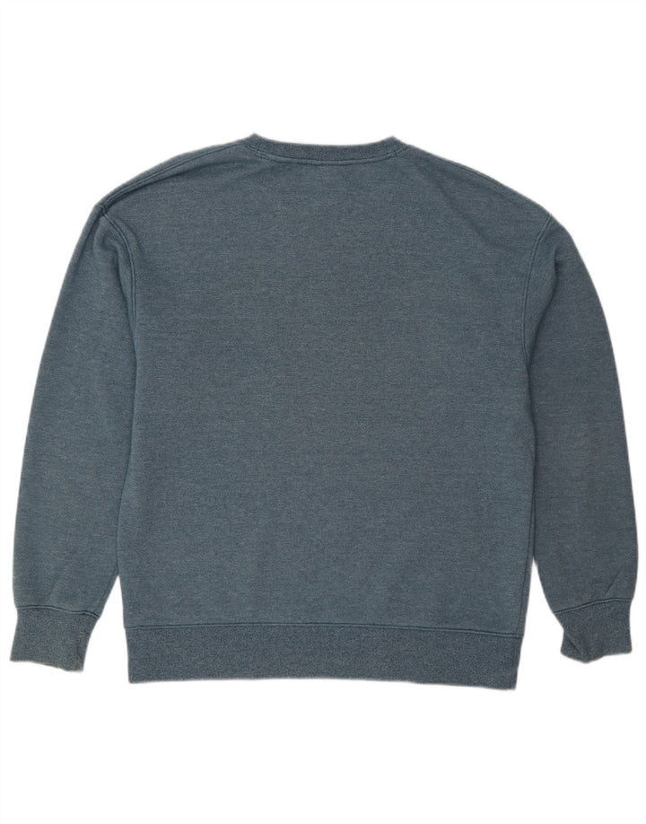 Nike Herren-Sweatshirt-Pullover aus mittelblauer Baumwolle