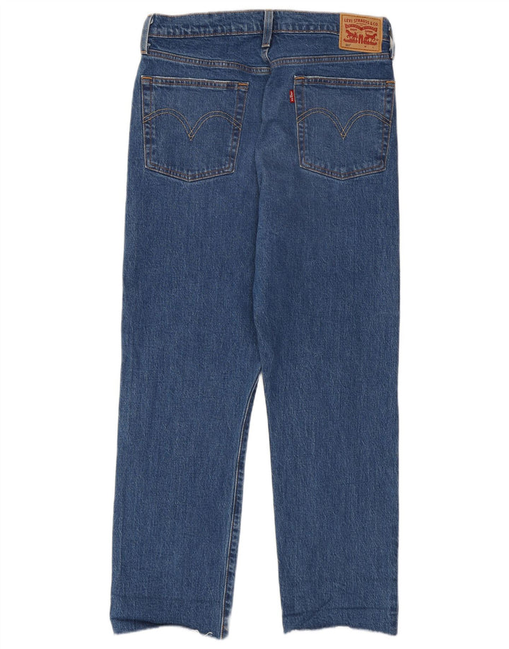 Levi's Damen 501 Crop Straight Jeans W30 L26 Blaue Baumwolle