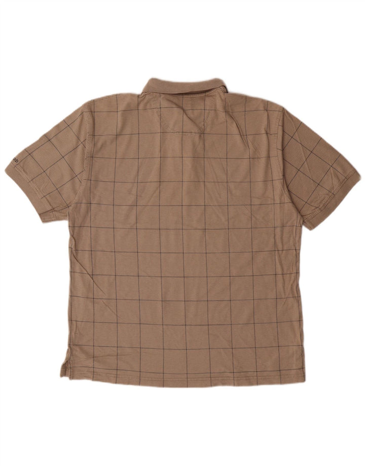 Izod Herren-Poloshirt, groß, beige, geometrische Baumwolle