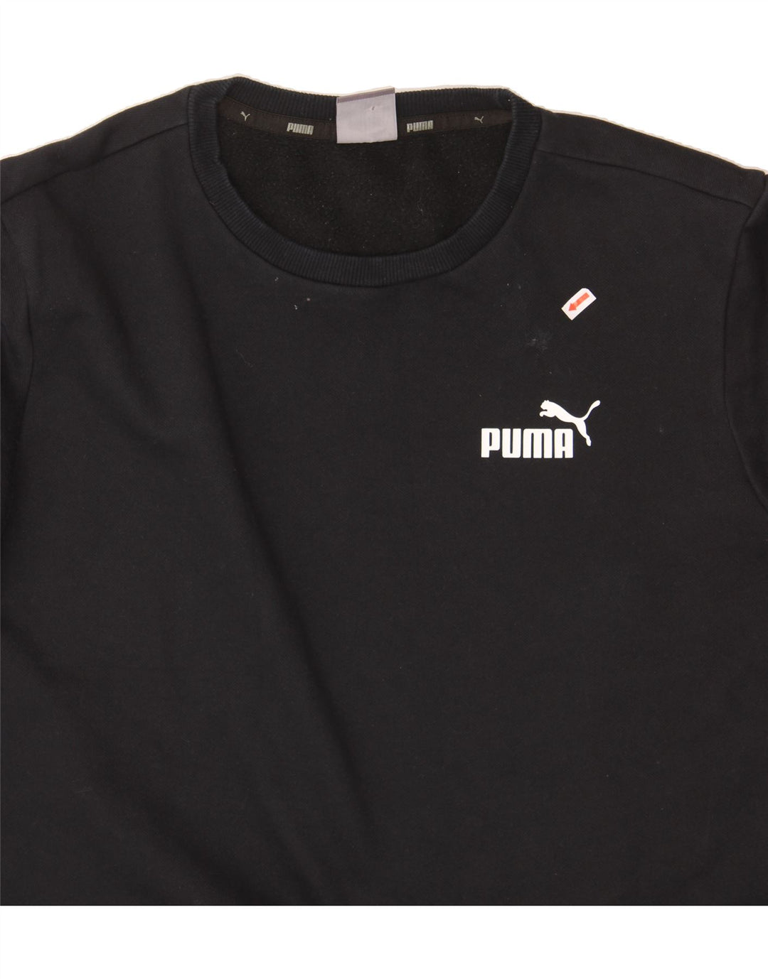 PUMA Mens Sweatshirt Jumper Medium Black Cotton Vintage Puma and Second-Hand Puma from Messina Hembry 