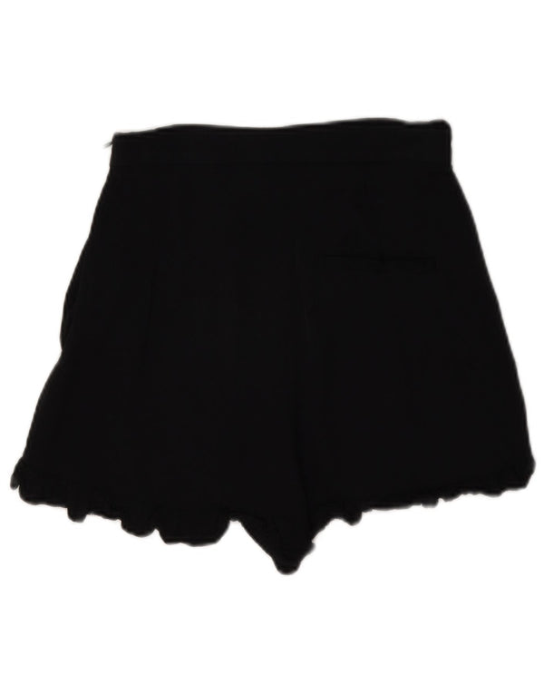 Zara Damen Hotpants mit hoher Taille, XS, W24, Schwarz