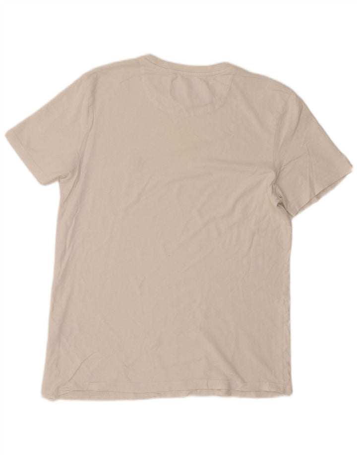 Lyle & Scott Herren Kurzarm-T-Shirt-Oberteil, Größe L, aus weißer Baumwolle