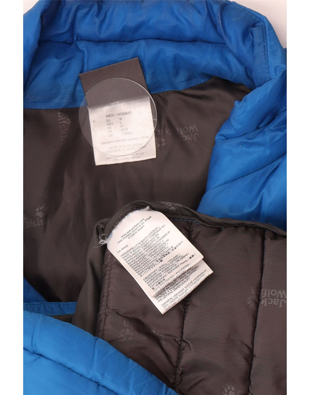 Jack Wolfskin Herren Wattierte Jacke UK 36/38 Small Blau Polyester