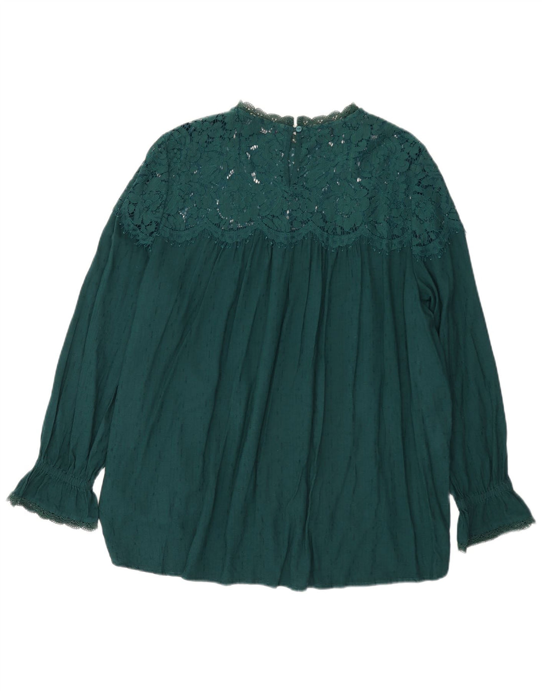 Marks & Spencer Damen Bluse Top UK 22 3XL Grüne Viskose