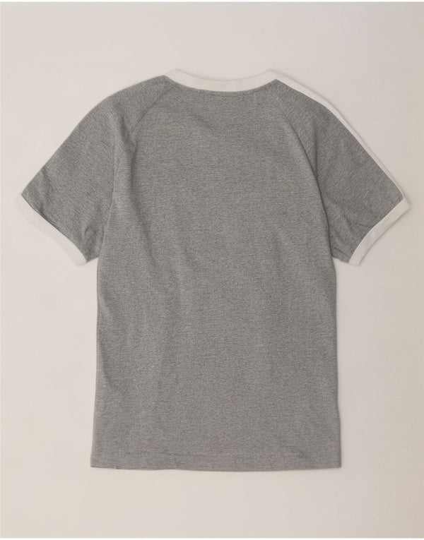 Adidas Herren T-Shirt Top Mittelgrau gefleckte Baumwolle