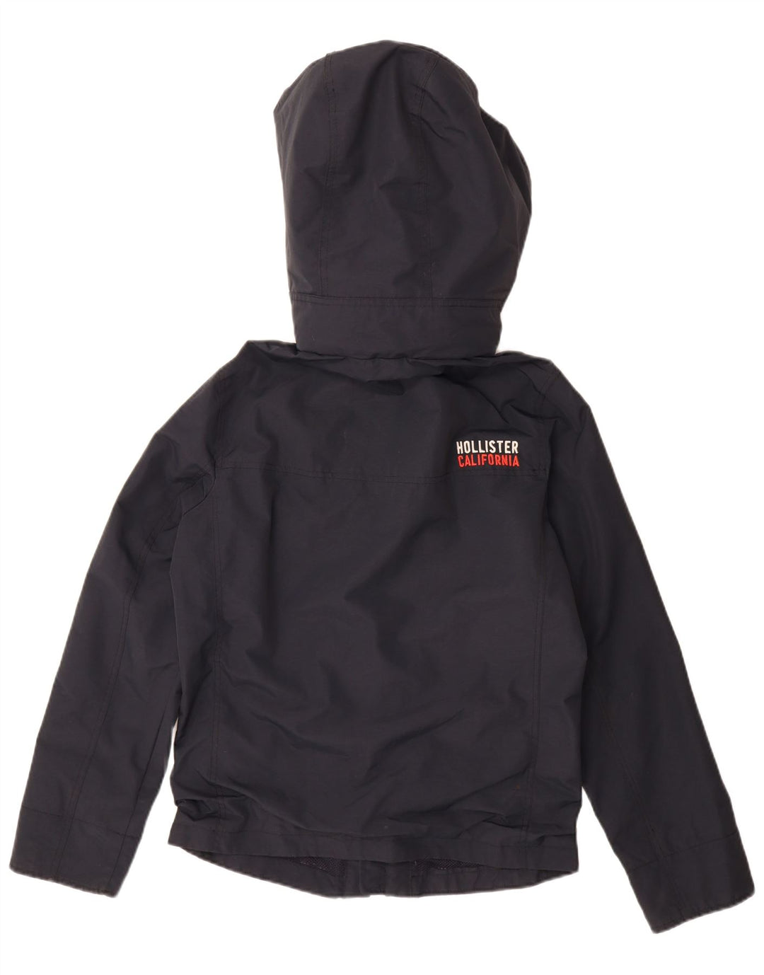 Hollister Jungen-Regenjacke mit Kapuze, 13–14 Jahre, Größe S, Marineblau, Polyester