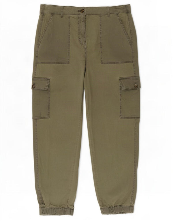 Marks & Spencer Damen Jogger-Cargohose UK 12 Medium W30 L26 Khaki