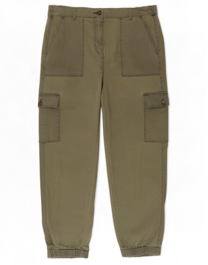 Marks & Spencer Damen Jogger-Cargohose UK 12 Medium W30 L26 Khaki