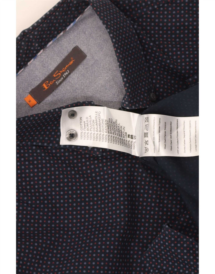 Ben Sherman Herrenhemd aus Baumwolle in mittlerer Marineblau-Optik