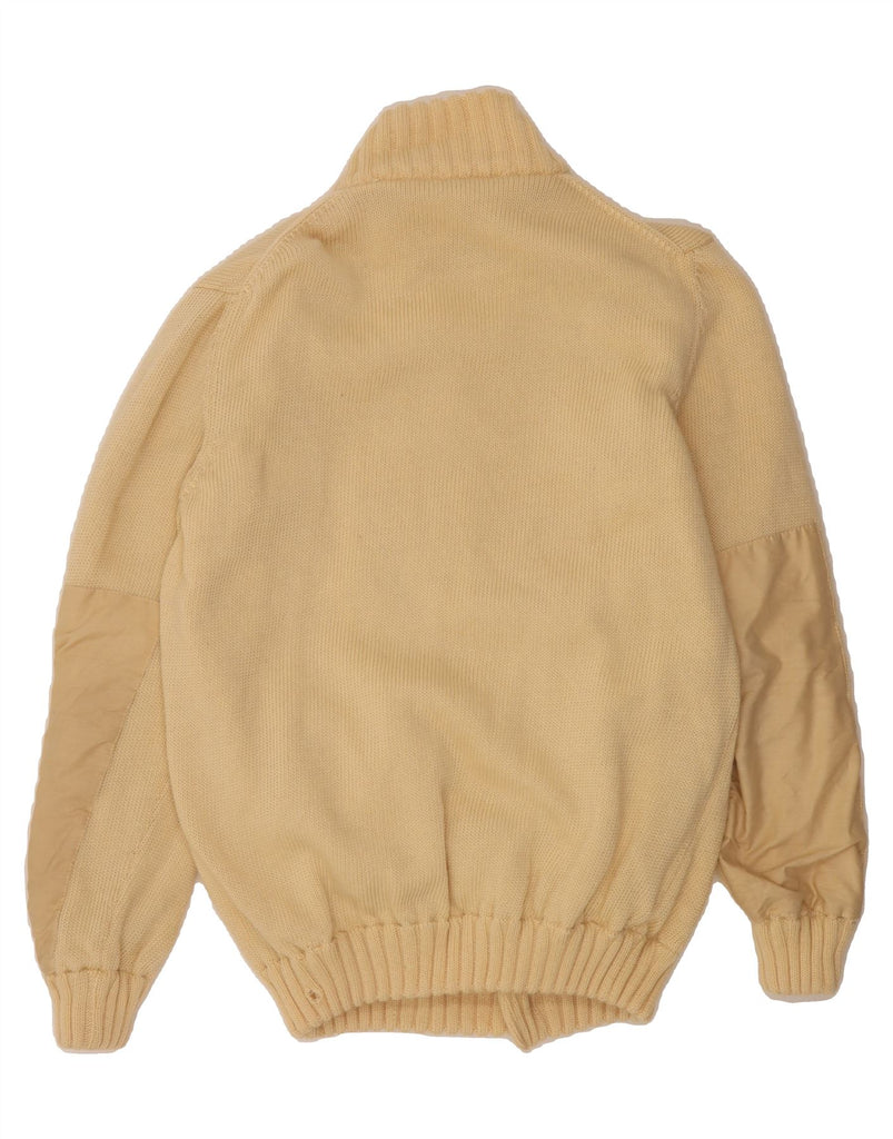 ERMENEGILDO ZEGNA Mens Cardigan Sweater UK 38 Medium Beige Virgin Wool Vintage Ermenegildo Zegna and Second-Hand Ermenegildo Zegna from Messina Hembry 