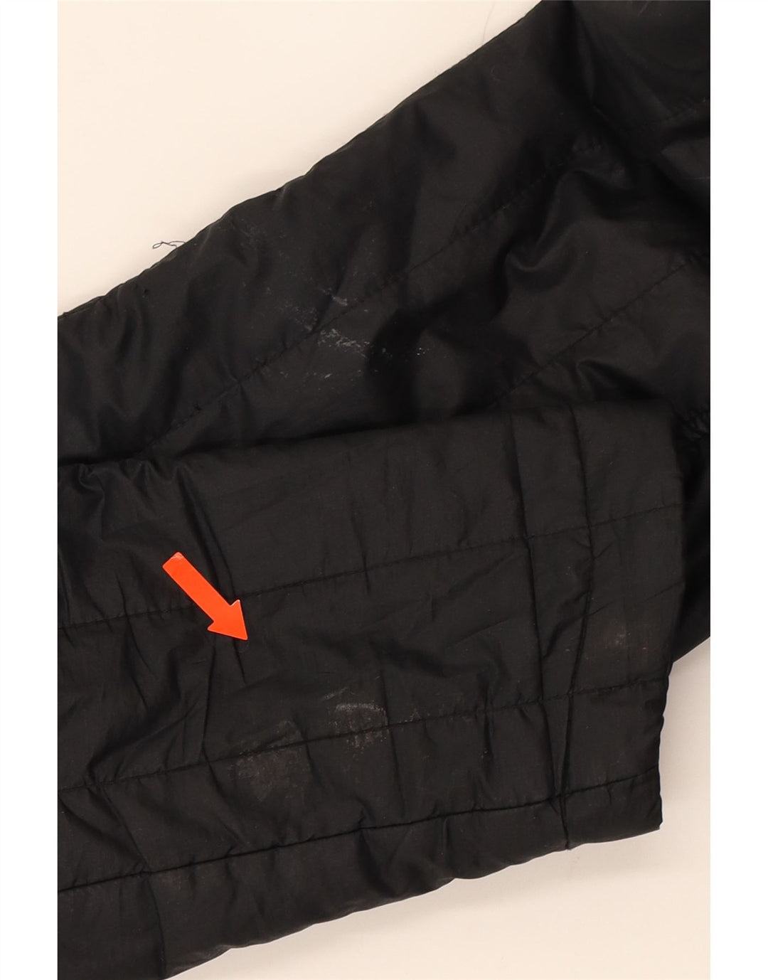 NIKE Womens Hooded Padded Coat UK 14 Medium Black Polyester Vintage Nike and Second-Hand Nike from Messina Hembry 