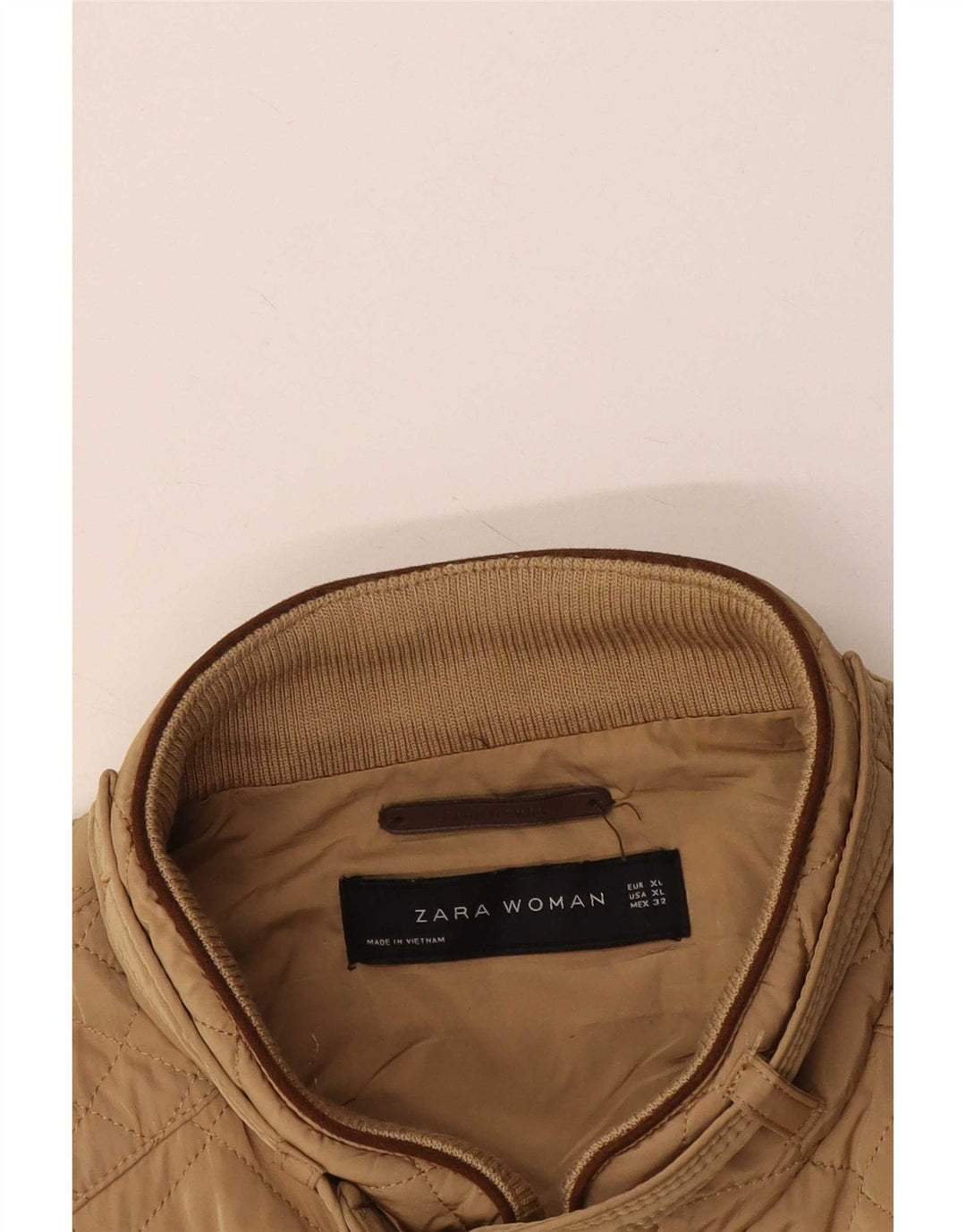 Zara Damen Steppweste UK 18 XL Beige