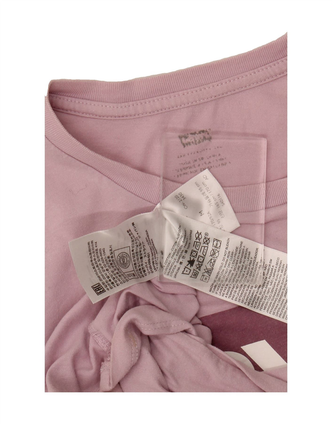 LEVI'S Womens Graphic T-Shirt Top UK 12 Medium Pink Cotton Vintage Levi's and Second-Hand Levi's from Messina Hembry 
