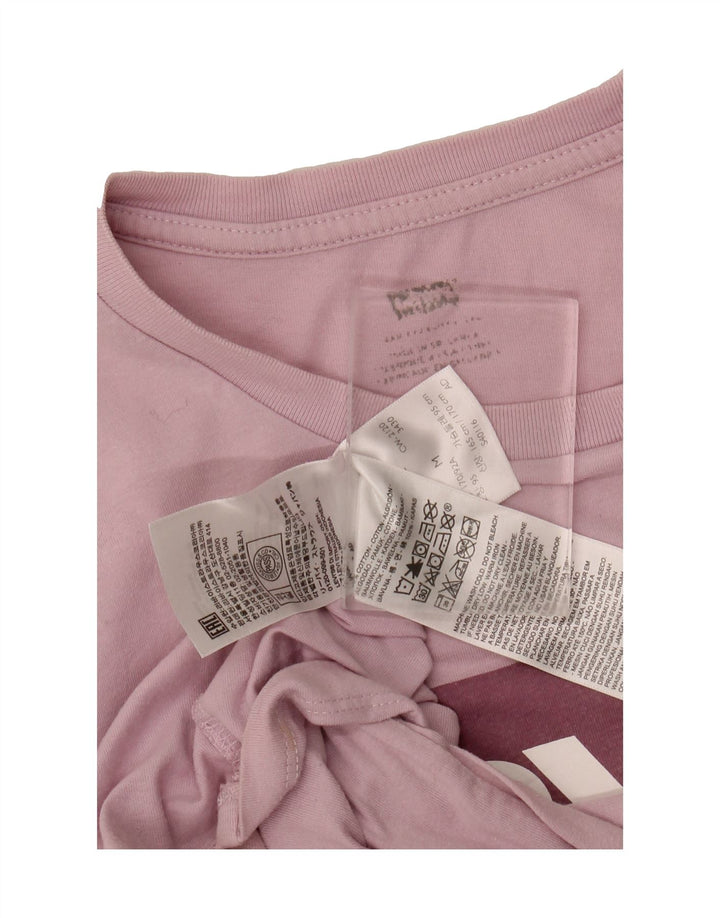 LEVI'S Womens Graphic T-Shirt Top UK 12 Medium Pink Cotton Vintage Levi's and Second-Hand Levi's from Messina Hembry 