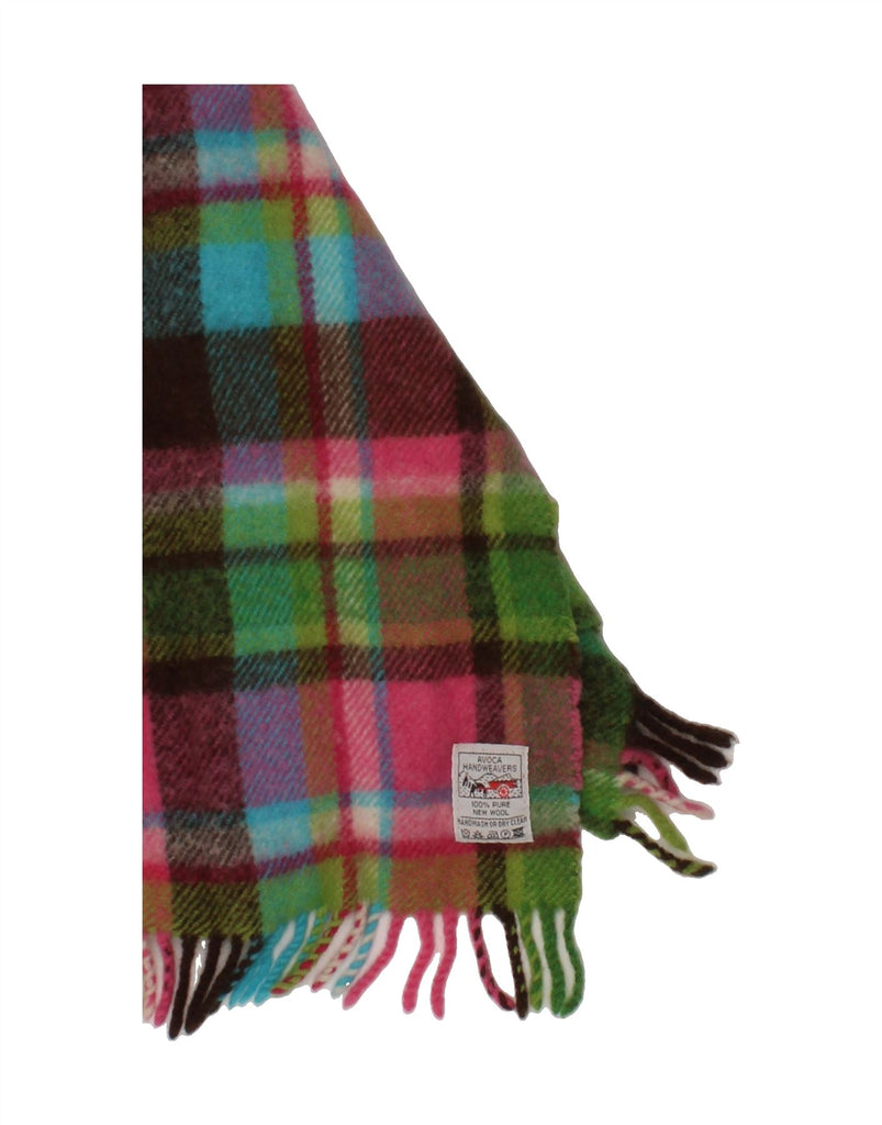 AVOCA Womens Rectangle Scarf One Size Multicoloured Plaid New Wool Classic Vintage Avoca and Second-Hand Avoca from Messina Hembry 