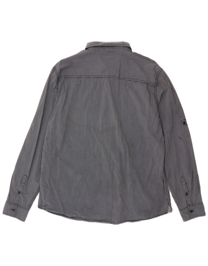 Lee Herren-Hemd mit normaler Passform, XL, blaue Nadelstreifen-Baumwolle