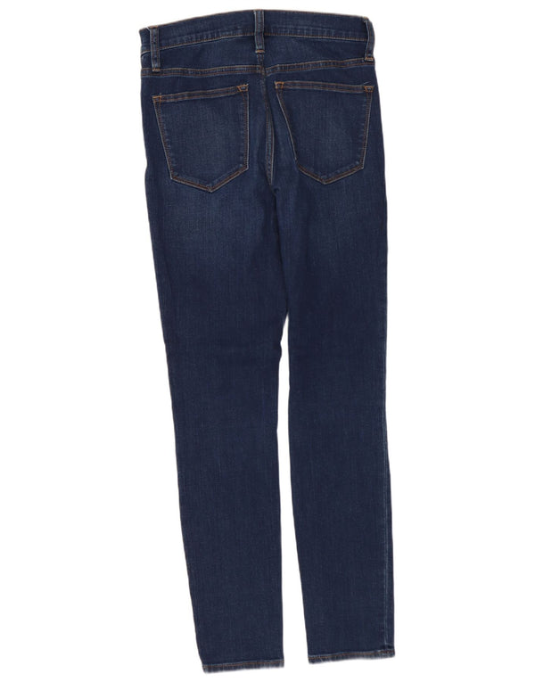 J. CREW Damen-Jeans mit hohem Bund, Röhrenjeans, W25, L28, Marineblau, Baumwolle