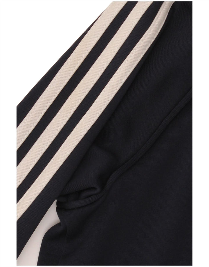 Adidas Herren-Trainingsanzug-Oberteil, große Jacke aus marineblauem Polyester