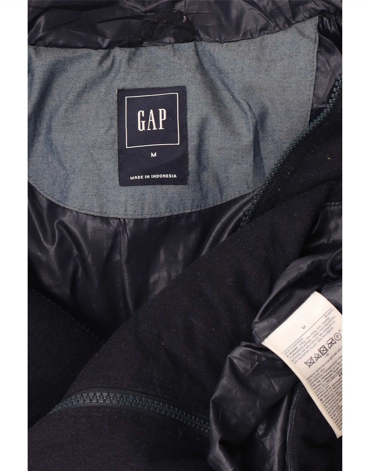 Gap Wattierte Damenjacke mit Kapuze, UK 14, mittelmarineblaue Wolle