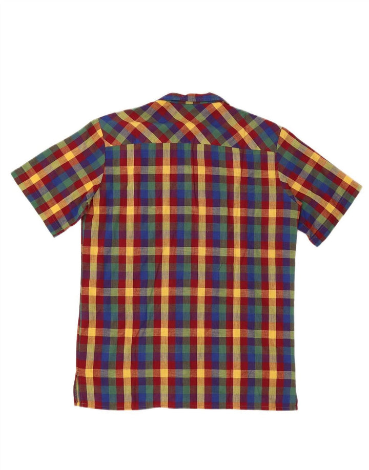 WRANGLER Mens Short Sleeve Shirt Size 37 14 1/2 Small Multicoloured Check
