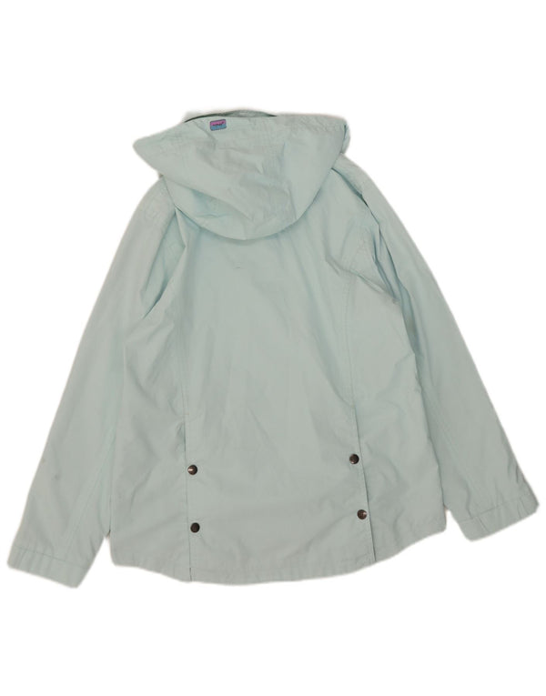 Joules Damen-Regenjacke mit Kapuze, Größe S, Türkis, Polyester