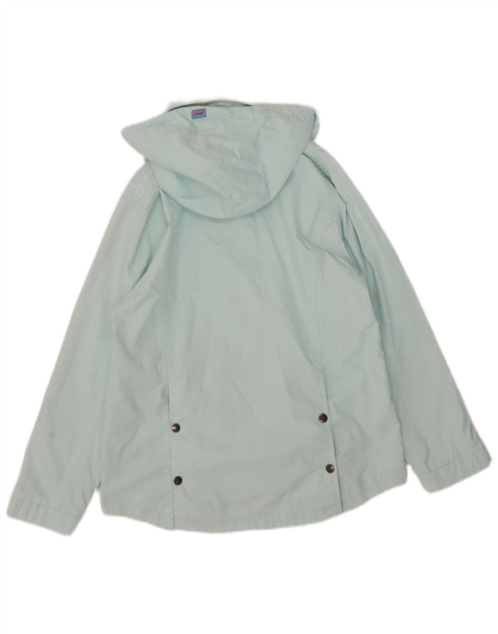 Joules Damen-Regenjacke mit Kapuze, Größe S, Türkis, Polyester