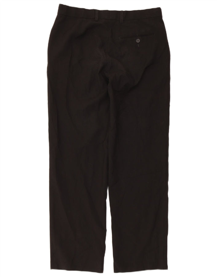 Marks & Spencer Herren-Anzughose, gerade, normale Passform, W32, L31, Schwarz