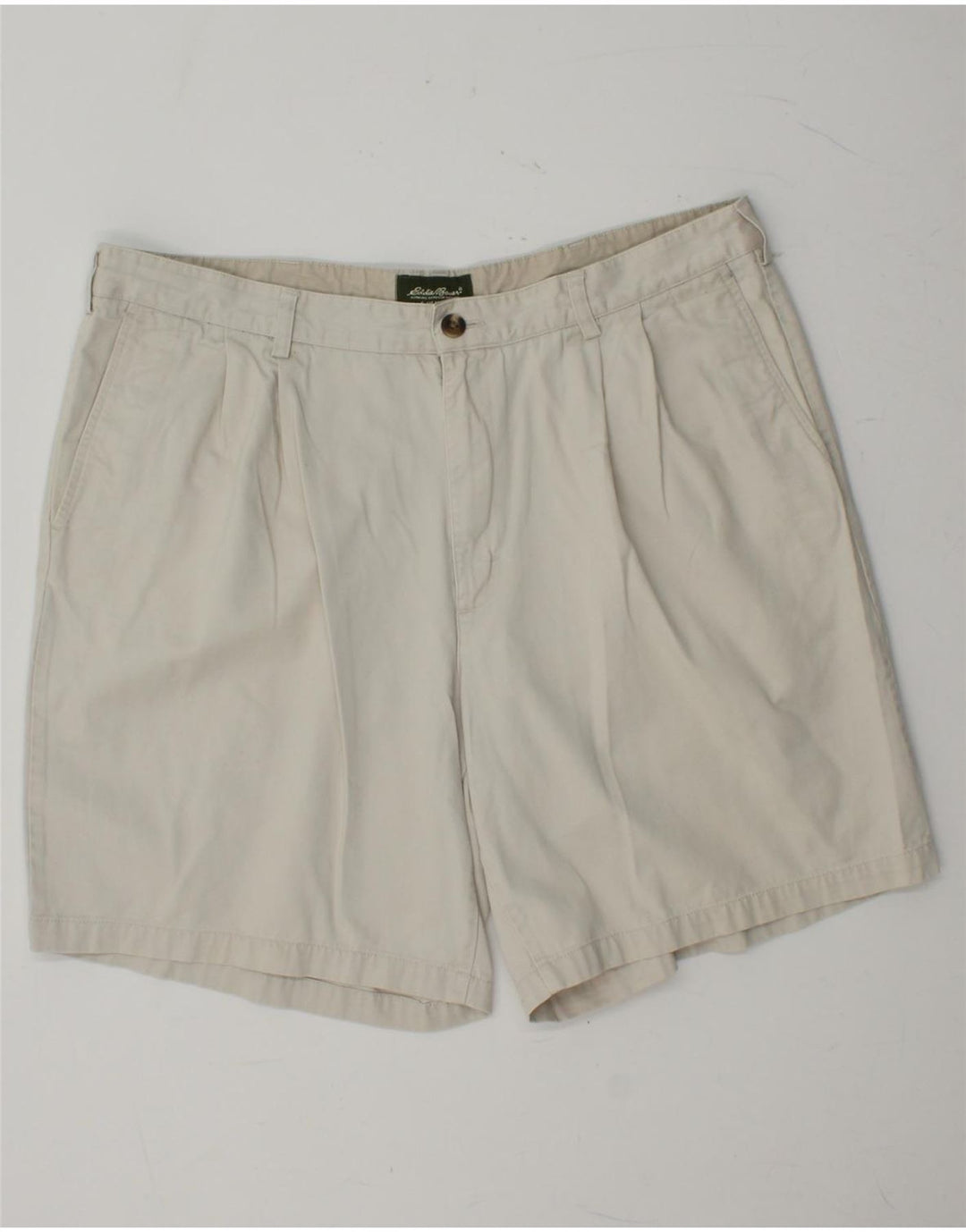 EDDIE BAUER Herren Pegged Chino Shorts W40 XL Weiße Baumwolle