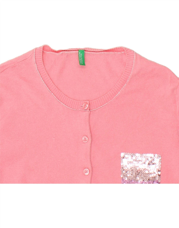 BENETTON Womens Cardigan Sweater UK 10 Small Pink Vintage Benetton and Second-Hand Benetton from Messina Hembry 