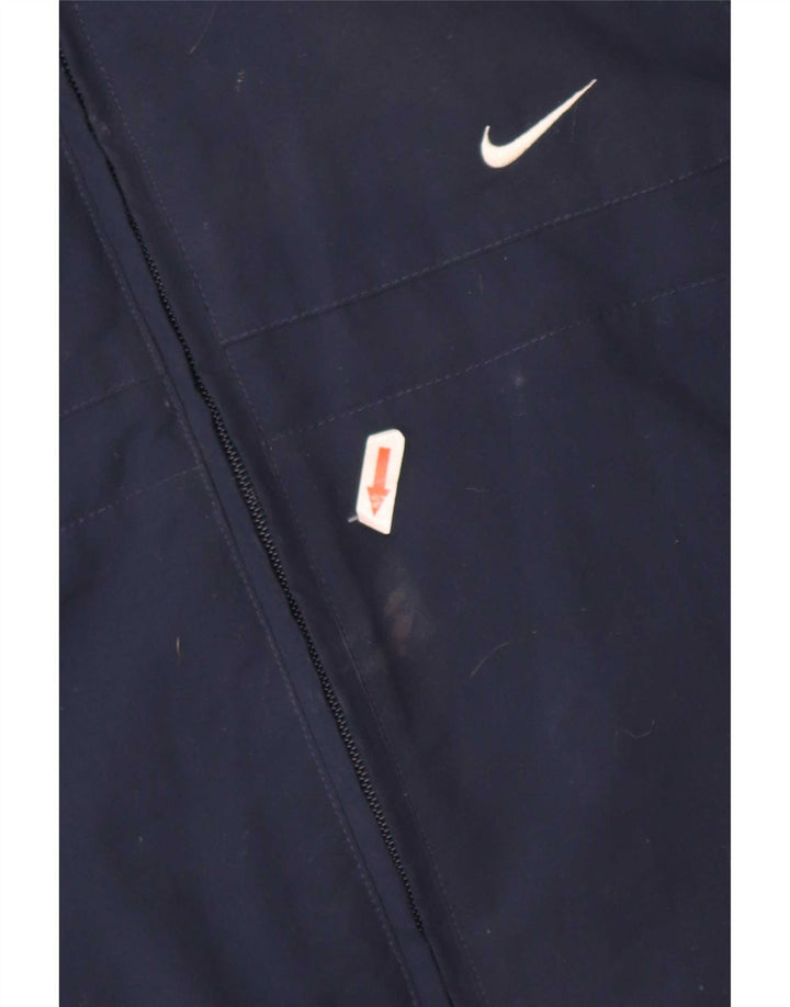 Nike Herren-Trainingsanzug-Oberteiljacke UK 38/40 Mittelmarineblaues Polyester