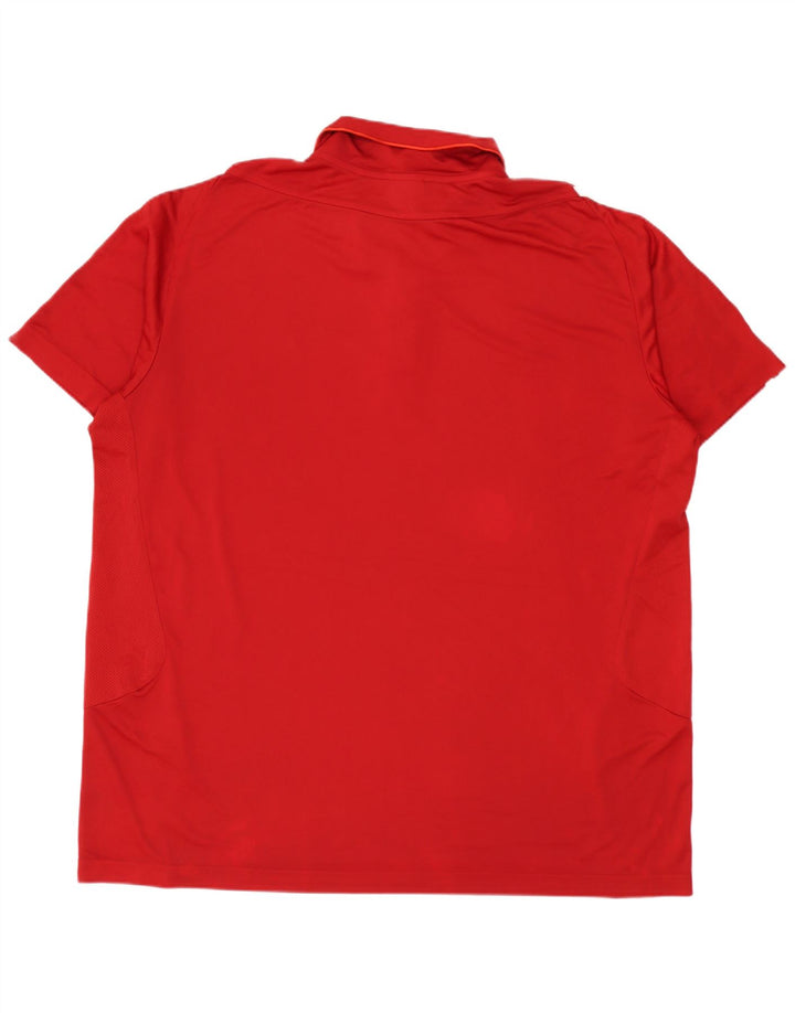 Adidas Herren Climacool Poloshirt IT 50/52 2XL Rot Colourblock Polyester