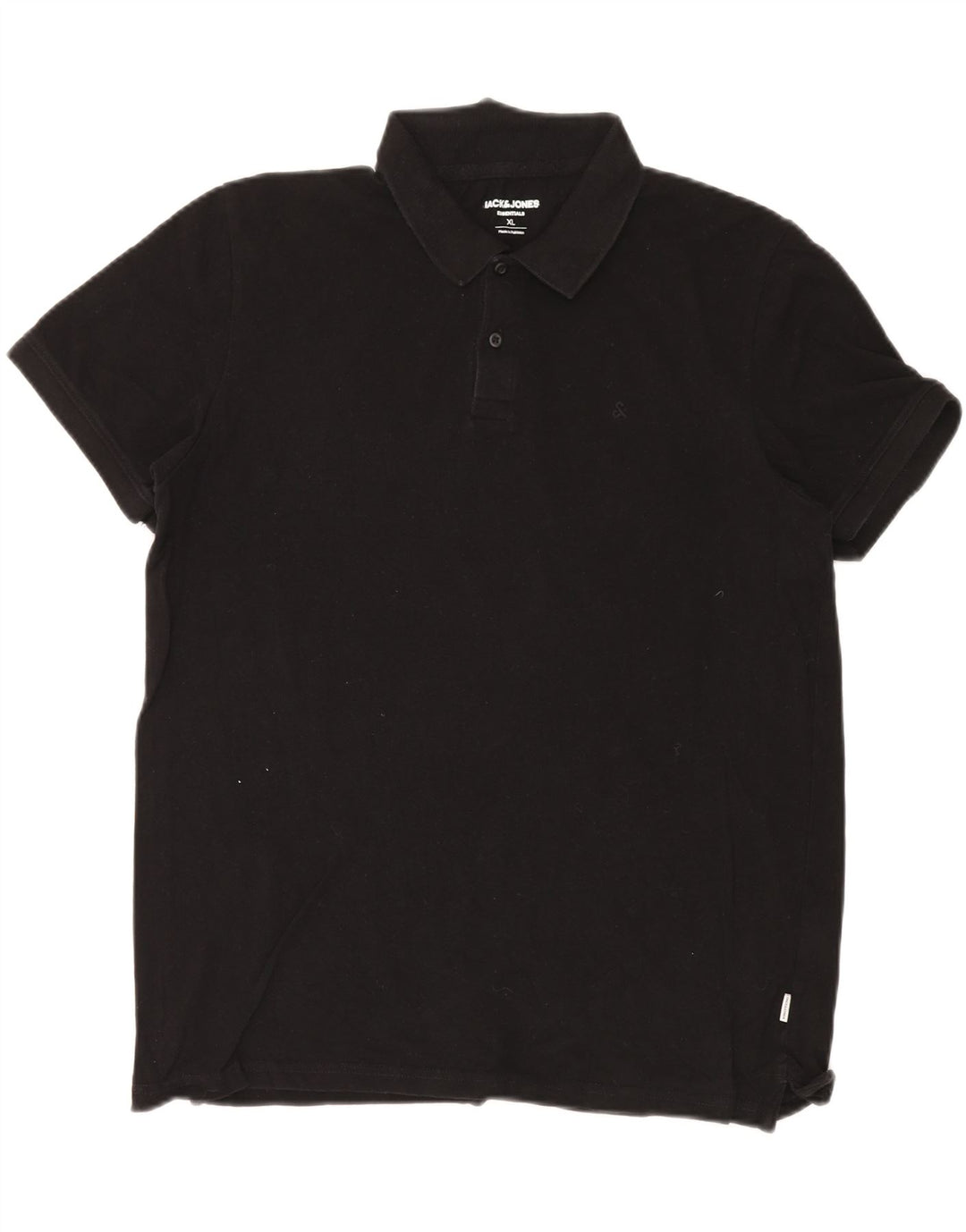 JACK & JONES Herren Poloshirt XL Schwarz Baumwolle