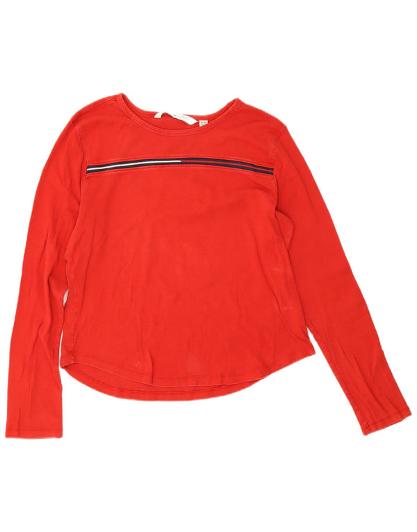 Tommy Hilfiger Damen Top Langarm UK 18 XL Rot