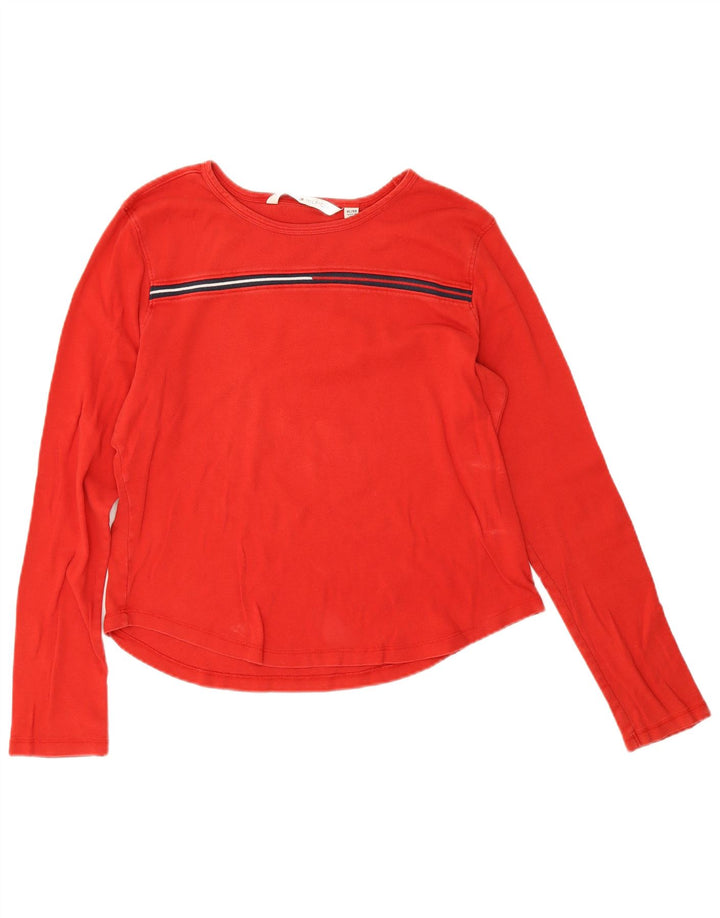 Tommy Hilfiger Damen Top Langarm UK 18 XL Rot