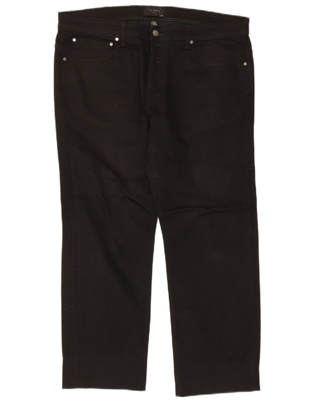 Ted Baker Herren Straight Jeans W36 L26 Schwarze Baumwolle