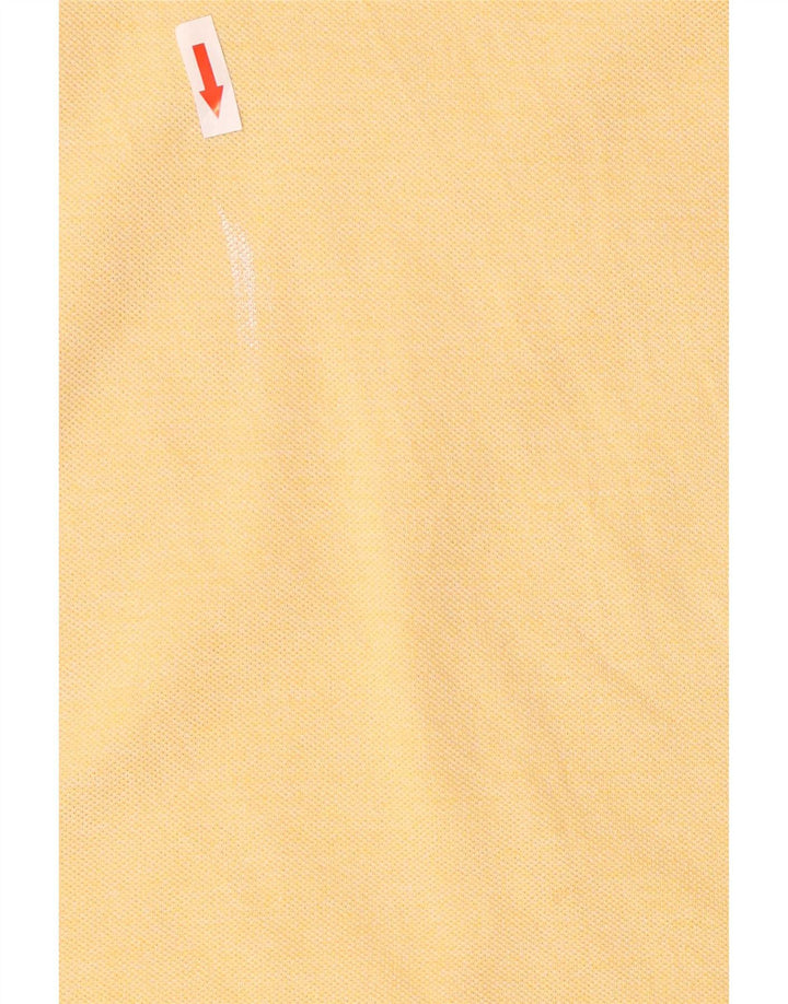Lacoste Herren-Poloshirt, Größe 5, groß, gelbe Baumwolle