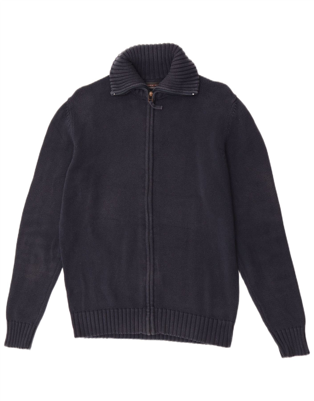 Zara Herren-Cardigan-Pullover Mittelblau