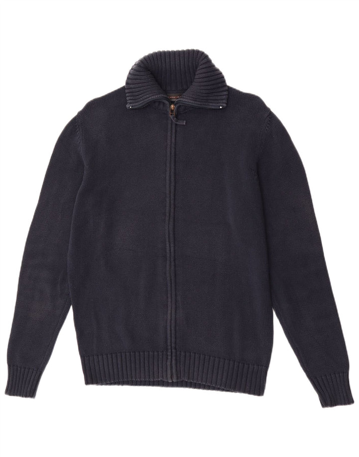 Zara Herren-Cardigan-Pullover Mittelblau