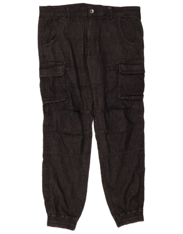 Gas Damen Joggers Cargohose XL W36 L31 Graue Baumwolle