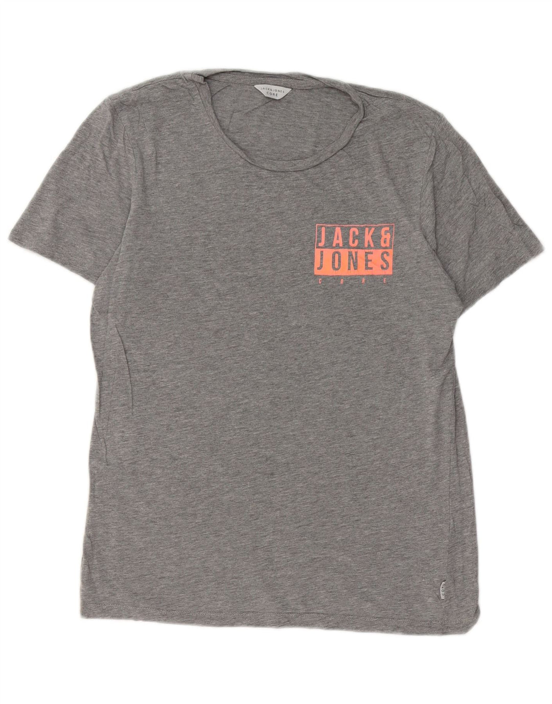 JACK & JONES Herren-T-Shirt mit Grafik, Größe S, graue Baumwolle