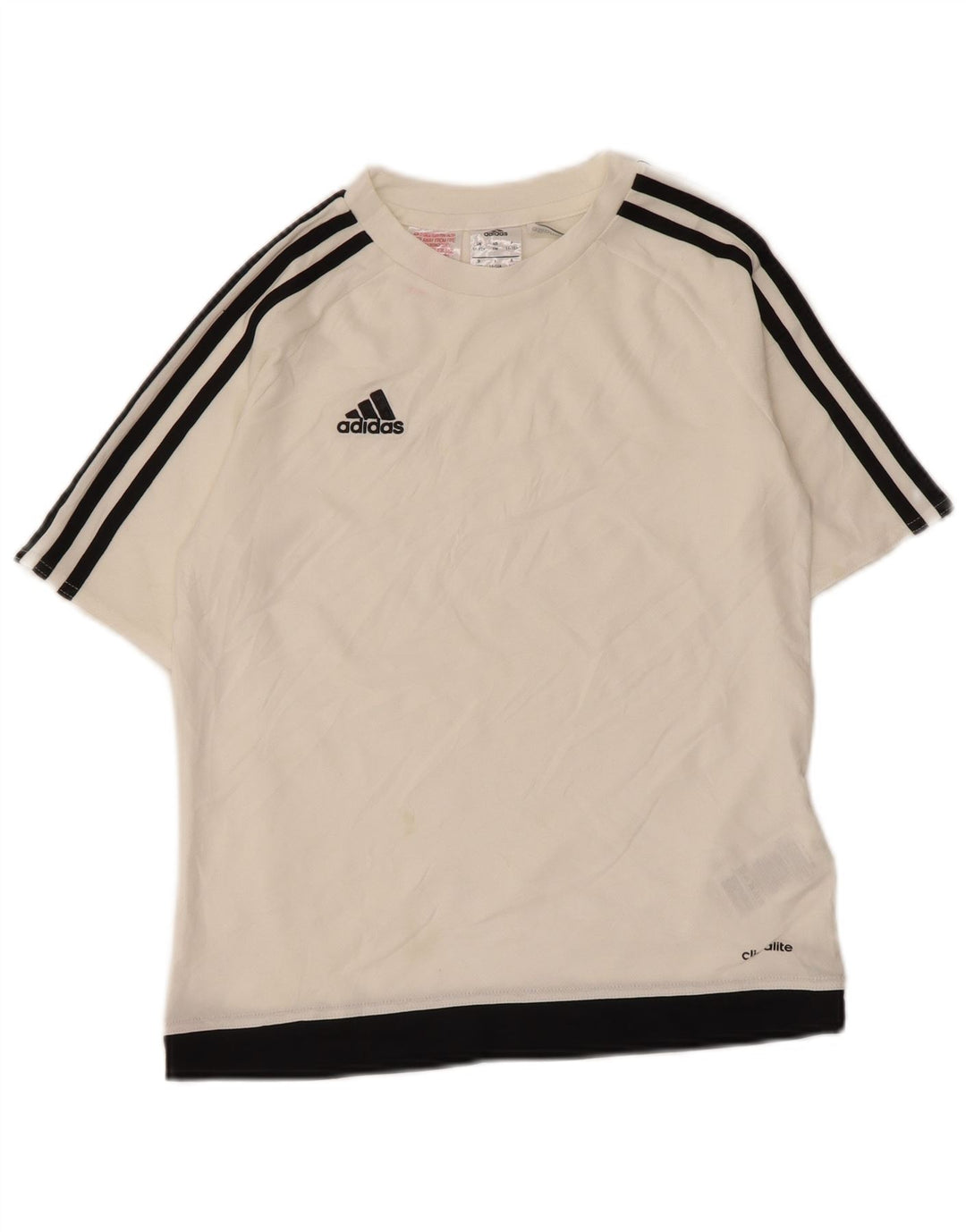 Adidas Climalite T-Shirt für Jungen, 11–12 Jahre, weißes Colourblock-Polyester