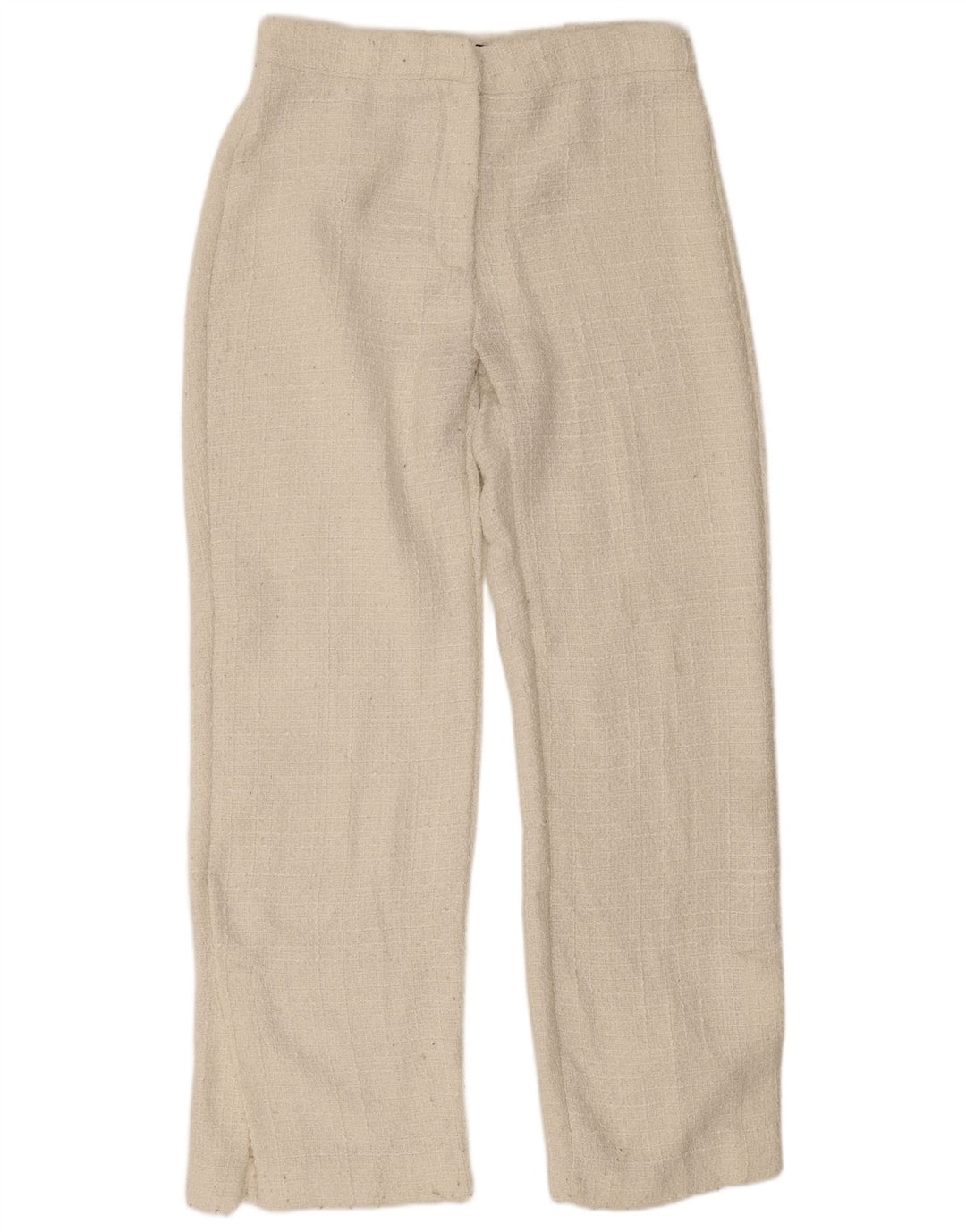 Gerade Freizeithose für Damen von Zara, Größe L, W30, L31, Weiß, Polyester