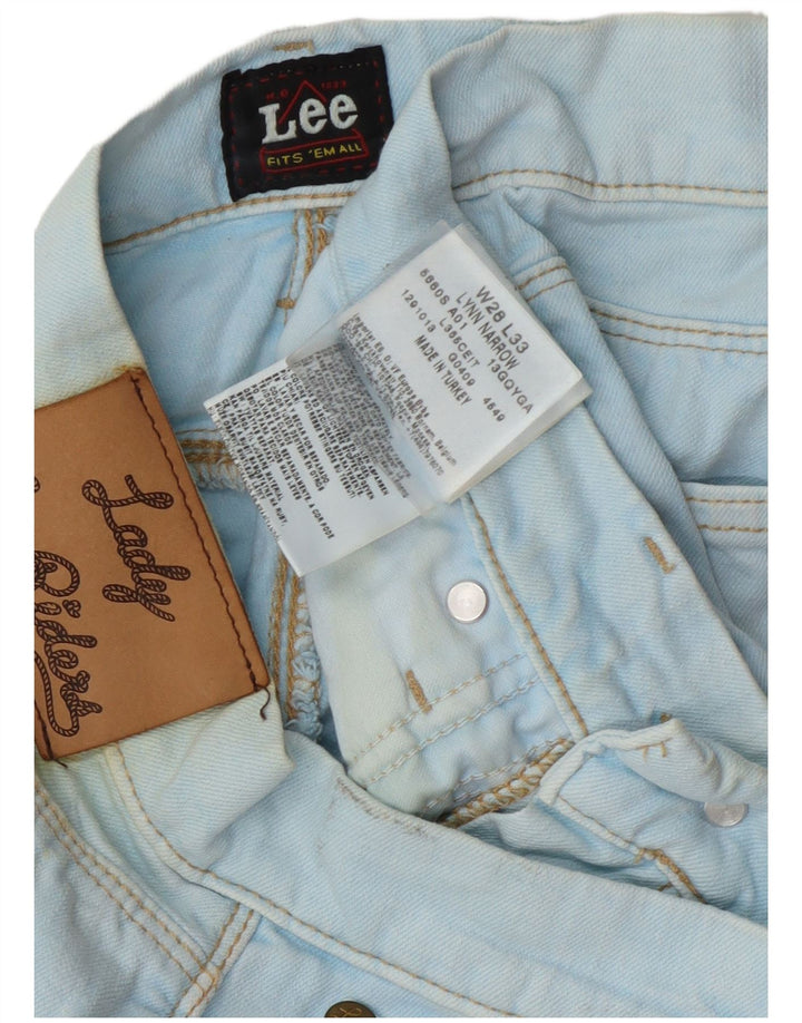 Lee Damen Lynn Narrow Slim Jeans W28 L33 Blaue Baumwolle